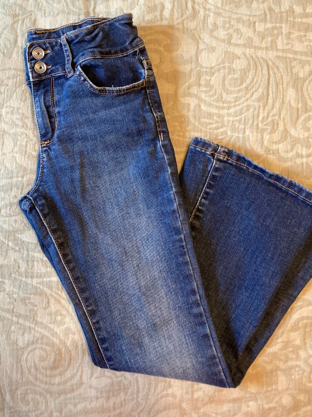 Place Girls Flare/Bootcut Adjustable Waist Double Snap Jeans Size 8 NWOT!